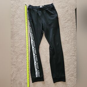 Adidas Black Track Pants with Logo Detail